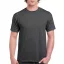 Előmosott kerek nyakkivágásu ultra póló, Gildan GI2000, Dark Heather-L