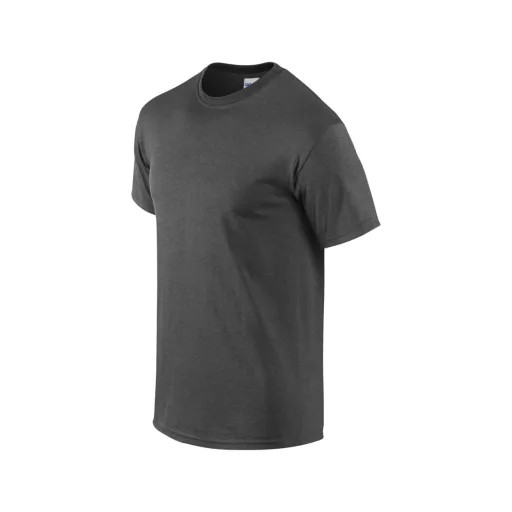 Előmosott kerek nyakkivágásu ultra póló, Gildan GI2000, Dark Heather-XL