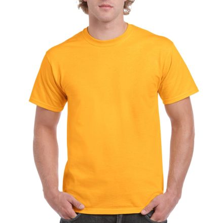 Előmosott kerek nyakkivágásu ultra póló, Gildan GI2000, Gold-4XL