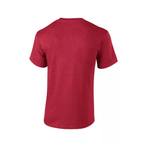 Előmosott kerek nyakkivágásu ultra póló, Gildan GI2000, Heather Cardinal-3XL