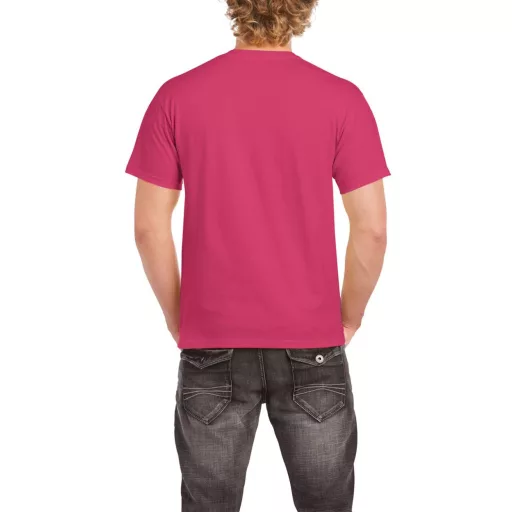 Előmosott kerek nyakkivágásu ultra póló, Gildan GI2000, Heliconia-3XL