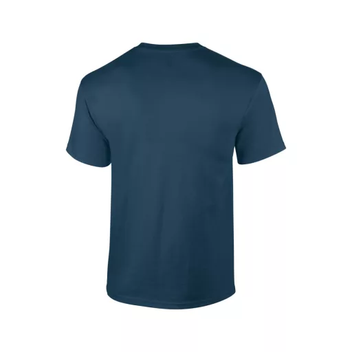 Előmosott kerek nyakkivágásu ultra póló, Gildan GI2000, Heather Navy-S