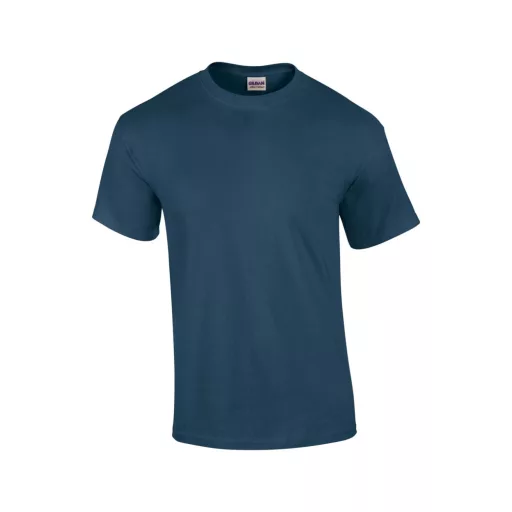 Előmosott kerek nyakkivágásu ultra póló, Gildan GI2000, Heather Navy-XL