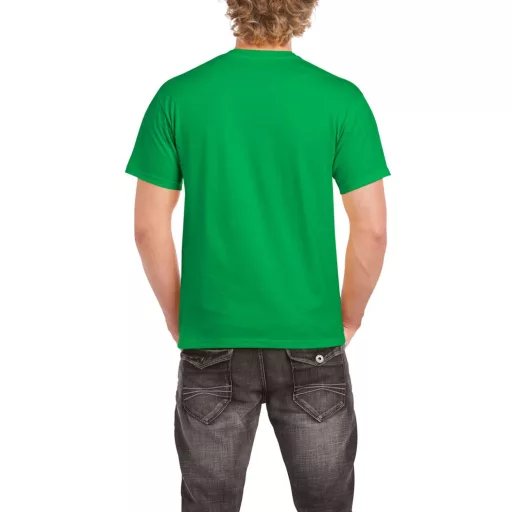 Előmosott kerek nyakkivágásu ultra póló, Gildan GI2000, Irish Green-S