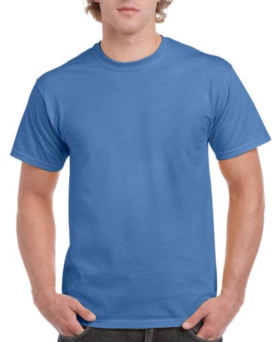Előmosott kerek nyakkivágásu ultra póló, Gildan GI2000, Iris-2XL