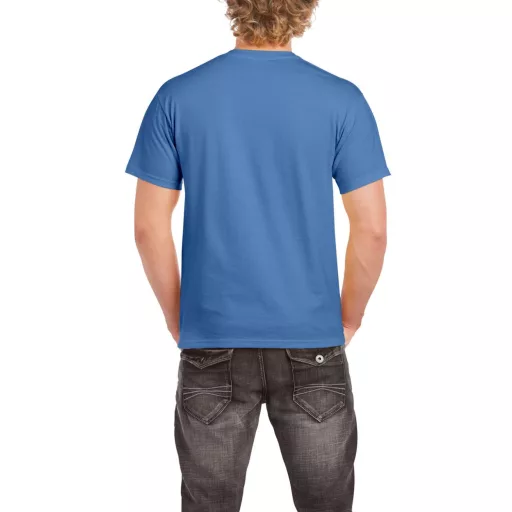 Előmosott kerek nyakkivágásu ultra póló, Gildan GI2000, Iris-3XL