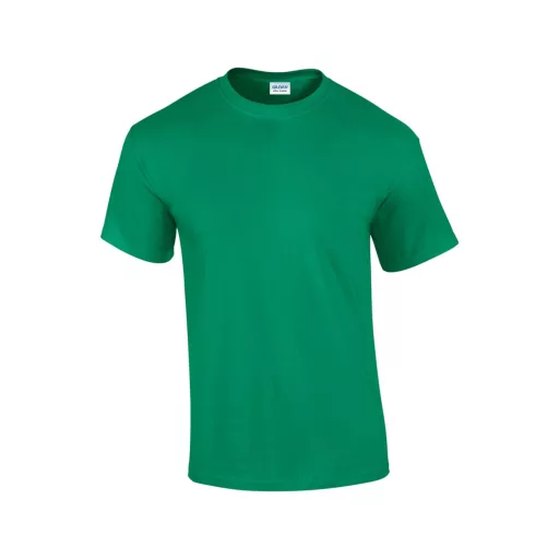 Előmosott kerek nyakkivágásu ultra póló, Gildan GI2000, Kelly Green-S