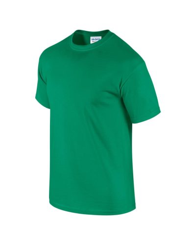 Előmosott kerek nyakkivágásu ultra póló, Gildan GI2000, Kelly Green-XL