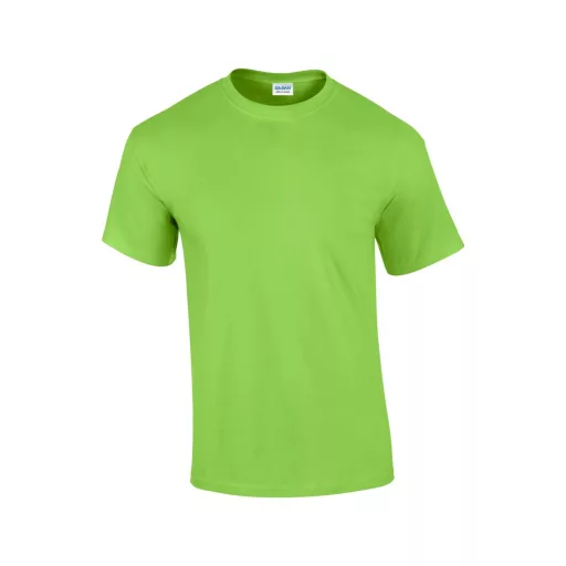 Előmosott kerek nyakkivágásu ultra póló, Gildan GI2000, Lime-2XL