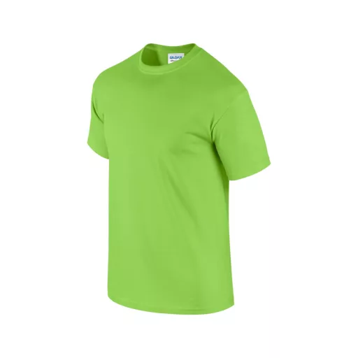 Előmosott kerek nyakkivágásu ultra póló, Gildan GI2000, Lime-4XL