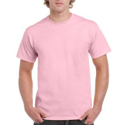 Előmosott kerek nyakkivágásu ultra póló, Gildan GI2000, Light Pink-L