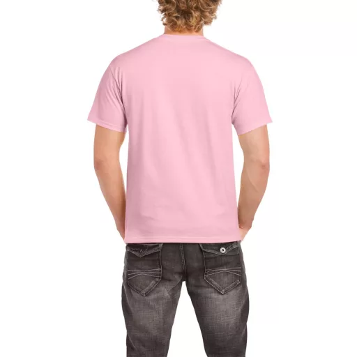 Előmosott kerek nyakkivágásu ultra póló, Gildan GI2000, Light Pink-S