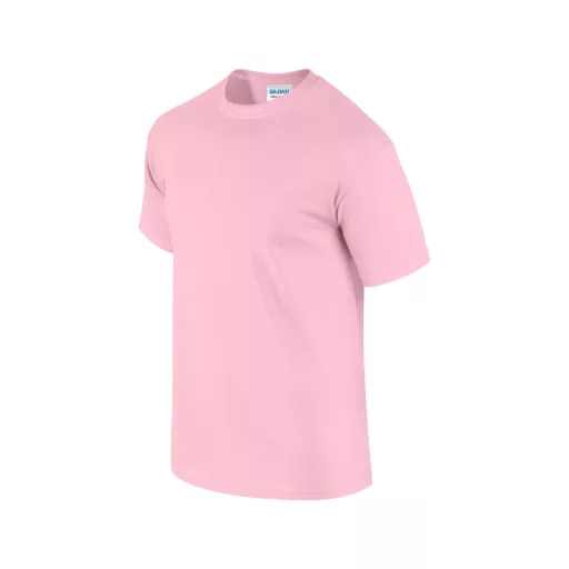 Előmosott kerek nyakkivágásu ultra póló, Gildan GI2000, Light Pink-S