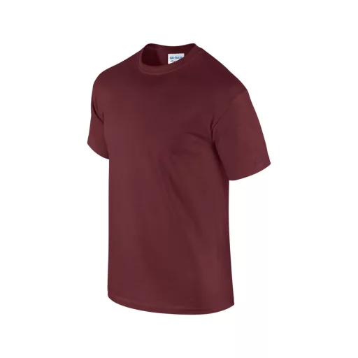 Előmosott kerek nyakkivágásu ultra póló, Gildan GI2000, Maroon-S