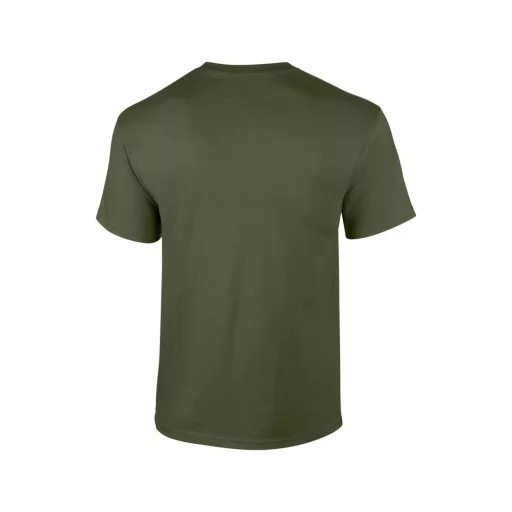 Előmosott kerek nyakkivágásu ultra póló, Gildan GI2000, Military Green-S
