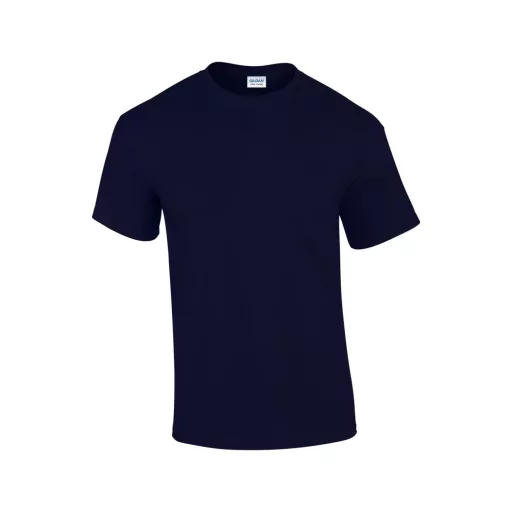 Előmosott kerek nyakkivágásu ultra póló, Gildan GI2000, Navy-S