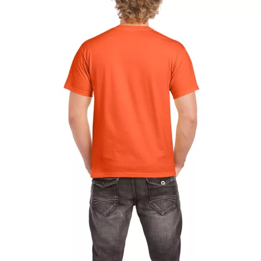 Előmosott kerek nyakkivágásu ultra póló, Gildan GI2000, Orange-S