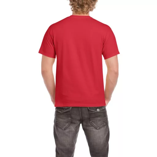 Előmosott kerek nyakkivágásu ultra póló, Gildan GI2000, Red-4XL