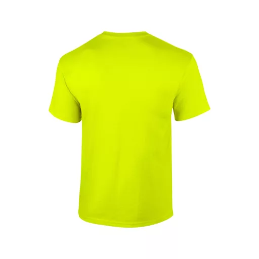 Előmosott kerek nyakkivágásu ultra póló, Gildan GI2000, Safety Green-S