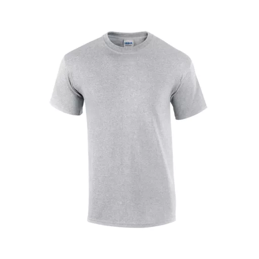 Előmosott kerek nyakkivágásu ultra póló, Gildan GI2000, Sport Grey-S