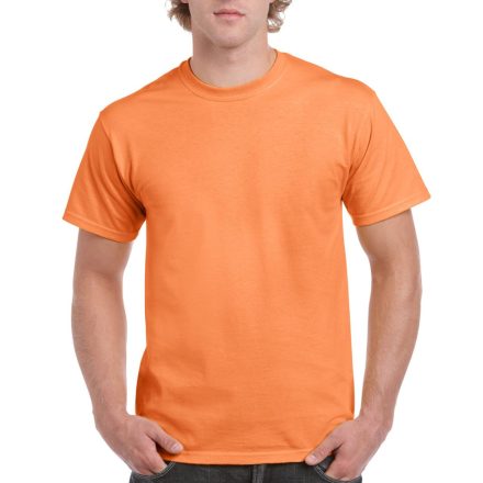 Előmosott kerek nyakkivágásu ultra póló, Gildan GI2000, Tangerine-S