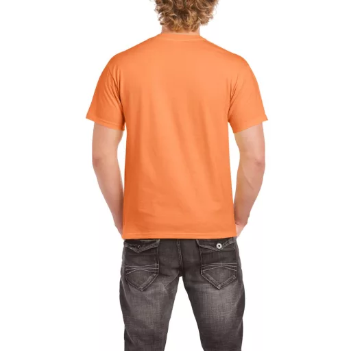 Előmosott kerek nyakkivágásu ultra póló, Gildan GI2000, Tangerine-S
