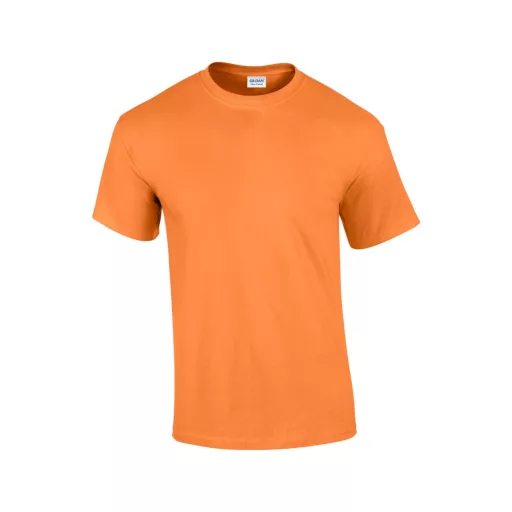 Előmosott kerek nyakkivágásu ultra póló, Gildan GI2000, Tangerine-S