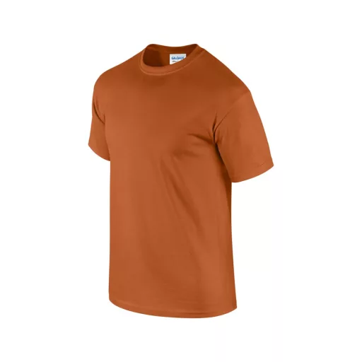 Előmosott kerek nyakkivágásu ultra póló, Gildan GI2000, Texas Orange-2XL