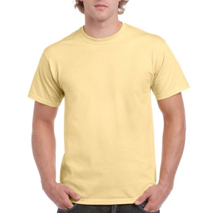 Előmosott kerek nyakkivágásu ultra póló, Gildan GI2000, Vegas Gold-L