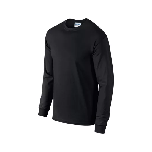 Hosszú ujjú klasszikus szabású póló, Gildan GI2400, Black-2XL