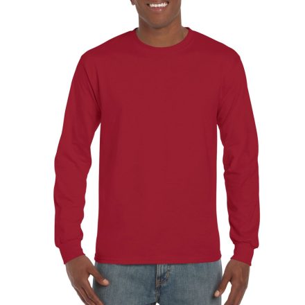 Hosszú ujjú klasszikus szabású póló, Gildan GI2400, Cardinal Red-3XL