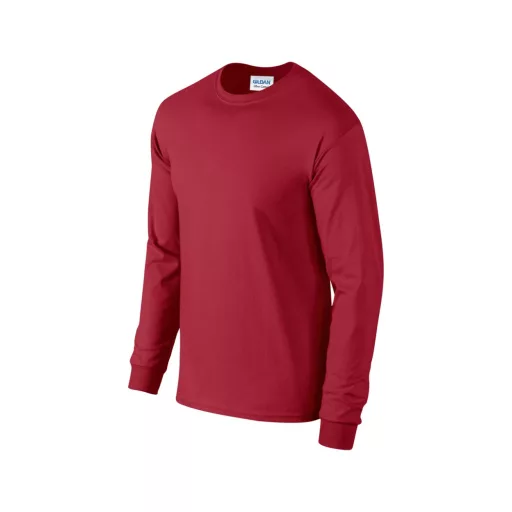Hosszú ujjú klasszikus szabású póló, Gildan GI2400, Cardinal Red-S