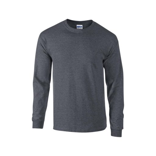 Hosszú ujjú klasszikus szabású póló, Gildan GI2400, Dark Heather-3XL