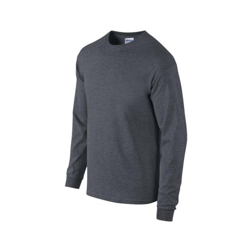 Hosszú ujjú klasszikus szabású póló, Gildan GI2400, Dark Heather-L