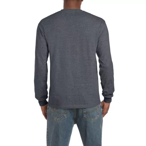 Hosszú ujjú klasszikus szabású póló, Gildan GI2400, Dark Heather-S