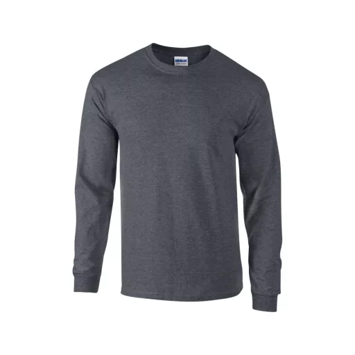 Hosszú ujjú klasszikus szabású póló, Gildan GI2400, Dark Heather-S