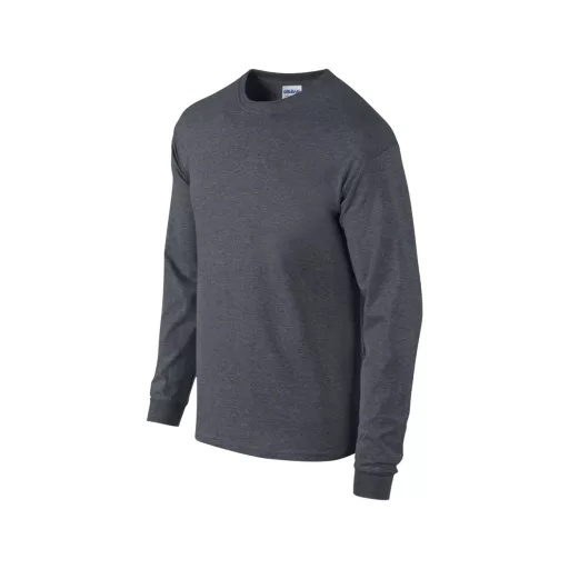 Hosszú ujjú klasszikus szabású póló, Gildan GI2400, Dark Heather-S