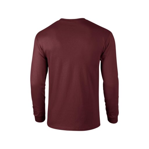 Hosszú ujjú klasszikus szabású póló, Gildan GI2400, Maroon-3XL