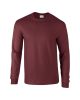 Hosszú ujjú klasszikus szabású póló, Gildan GI2400, Maroon-S