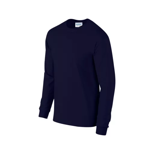 Hosszú ujjú klasszikus szabású póló, Gildan GI2400, Navy-S