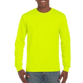   Hosszú ujjú klasszikus szabású póló, Gildan GI2400, Safety Green-2XL