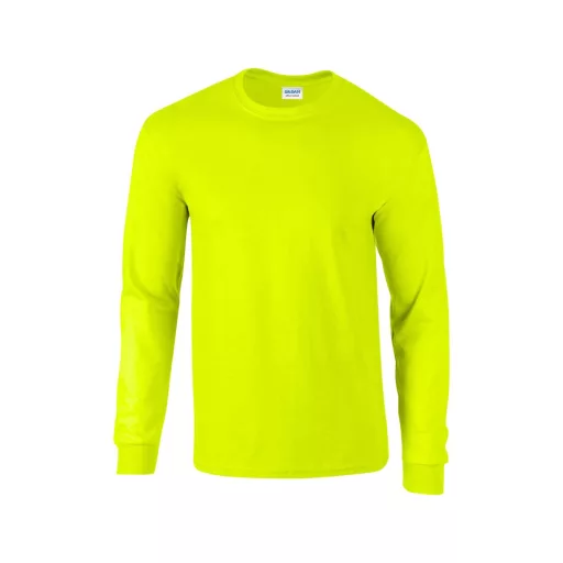 Hosszú ujjú klasszikus szabású póló, Gildan GI2400, Safety Green-S