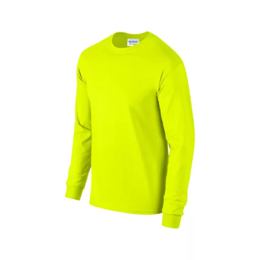 Hosszú ujjú klasszikus szabású póló, Gildan GI2400, Safety Green-S