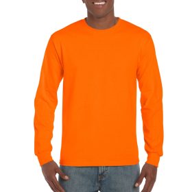   Hosszú ujjú klasszikus szabású póló, Gildan GI2400, S.Orange-2XL