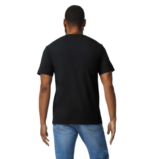 Gildan GI3000 körkötött rövid ujjú férfi pamut póló, Black-XL