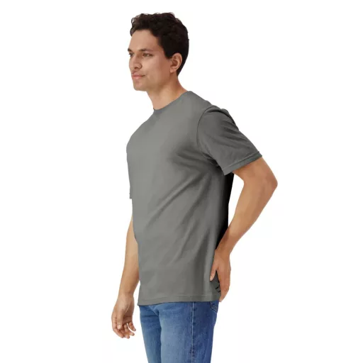 Gildan GI3000 körkötött rövid ujjú férfi pamut póló, Charcoal-2XL