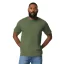 Gildan GI3000 körkötött rövid ujjú férfi pamut póló, Military Green-3XL