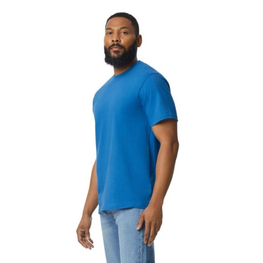 Gildan GI3000 körkötött rövid ujjú férfi pamut póló, Royal-L