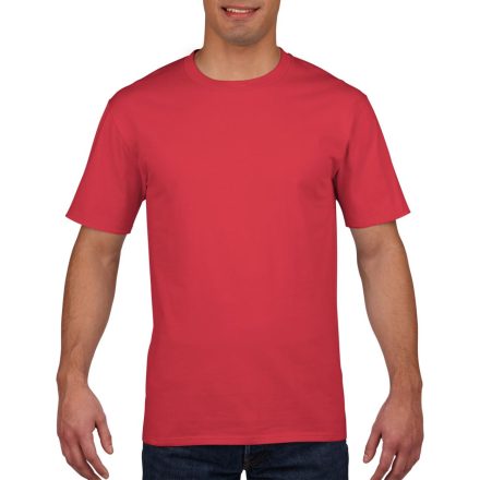 Kereknyakú prémium pamut póló, Gildan GI4100, Red-2XL