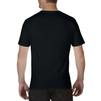 V nyakú prémium pamut póló, Gildan GI41V00, Black-S